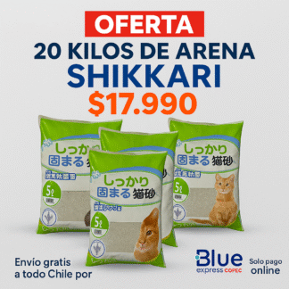 Arena para gatos SHIKKARI 20 kilos Lavanda - Envio Gratis todo Chile