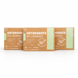 Detergente en Láminas Ecológico – 3 CAJAS (90 lavados)